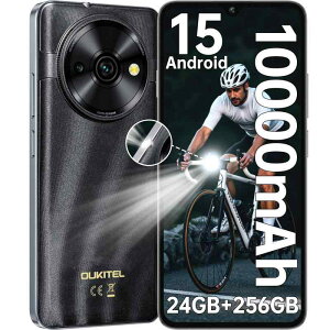 OUKITEL C59 Pro �X�}�[�g�t�H�� �{�� SIM�t���[ 2025 24GB RAM+256GB ROM 1TB�g���\ Android 15 �X�}�z 6.88�C���` HD+ 90Hz��SIM�t���[ �X�}�z �{��