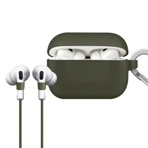 UNIQ AirPods Pro2 �P�[�X AirPodsPro2�ɑΉ� �P�[�X ���C�����X�[�d�Ή� �Ռ� �z�� �ی� LED�� �V���R���J�o�[ �J���r�i/�X�g���b�v�t�� Vencer