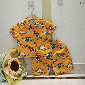 快適 ベビー服 半袖 五 毒 服 幼児用 虎 柄 ツーピース ドラゴンボートフェスティバル 衣装 幼児 男の子 女の子 伝統的な 初夏