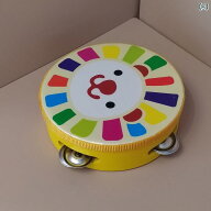 タンバリン 幼稚園 オルフ 楽器 子供用 小型 タンバリン 木製 ベビー ハンドドラム 先生 演奏 パフォーマ…