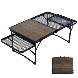 TIMBER RIDGE �L�����v �e�[�u�� �A�E�g�h�A�e�[�u�� �T�C�h�e�[�u���t�� ���b�V�� �y�� �܂肽���݃e�[�u�� �R���p�N�g ���[�e�[�u�� �~�j�e�[�u�� �ϔM �ω׏d40kg BBQ �o�R �o�[�x�L���[ �L��