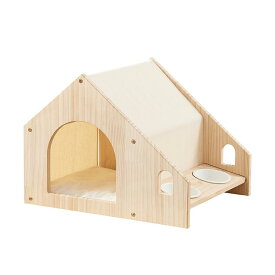 ペットハウス 猫用 犬用 小型犬用 木製 隠れ家 ハウス 猫小屋 犬小屋 室内用 ウッドハウス 組み立て式 猫用品 犬用品 ペットベッド ペット用 2階建て 頑丈 耐久性 天然木 換気 通気性抜群 お昼寝 寝床 休息所 遊び場 シンプル ナチュラル おし