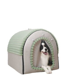 ペットハウス 犬用 室内用 ハウス 暖かい ペットベッド 休憩所 ドーム型 寝床 保温 防寒 防水 洗濯可能 犬小屋 小型犬 中型犬 クッション付き 屋内用 快適 丈夫 柔らかい 頑丈 撥水加工 組立不要 ペット用品 犬の巣 快適な睡眠空間 オールシーズ