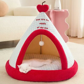 キャットハウス テント型 犬小屋 完全閉鎖式 安心感 安全設計 ペットベッド ハウス型 休息スペース 快適 プライバシー保護 隠れ家 室内用 インテリア 調和 大型猫 対応 ゆったり 設計 クッション 入り ソフト 生地 高級感 合い ポータブルタ