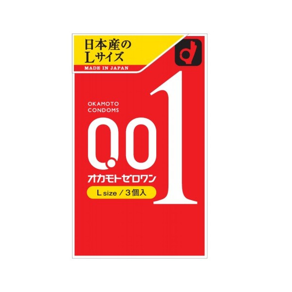 [コンドーム][日本製][0.01] 【144個セット】【送料無料】[OKAMOTO/オカモト] Lサイズ ZERO ONE 0.01 Lサイズ 3個入り 144個セットコンドーム/極薄