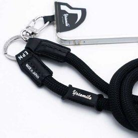 YOSEMITE MOBILE STRAP LEATHER / MAD BLACK ヨセミテ モバイルストラップレザー / マッドブラック