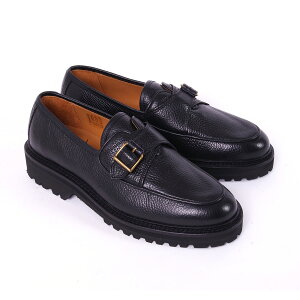 Jacques Soloviere TOMMY LUG BLACK GRAINED LEATHER JACK SOLOVIER WbNE\BG[ g~[O