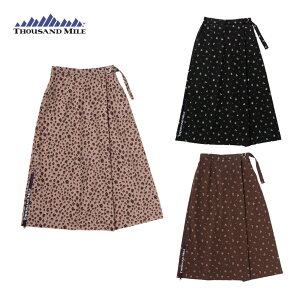 THOUSAND MILE �T�E�U���h�}�C�� WRAPPED SKIRT NY/PU PRINT/���b�v�X�J�[�g �v�����g TM261QP00082 �S3�F M�T�C�Y �X�J�[�g �J�W���A��