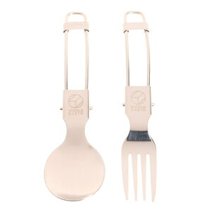 ホールアース アウトドア キャンプ カトラリー スプーン フォーク 折りたたみ式 食器 MINIMALIST CUTLERY SET+ WE23DJ69 シルバー One Size