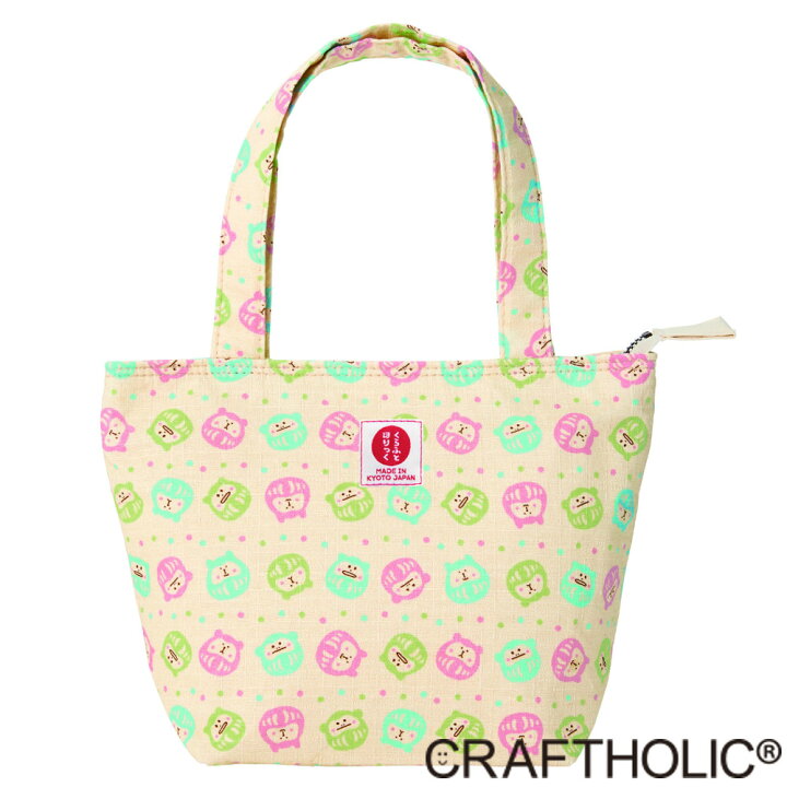 楽天市場】くらふとほりっく 和風ミニトート（だるま） CRAFTHOLIC 