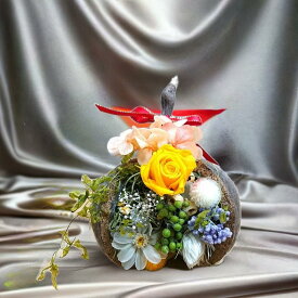 ブッダナッツ アレンジメント ギフト 選べるお花 敬老の日 母の日 父の日 誕生日 愛妻の日 ギフト プレゼント クリアケース入り プリザーブドフラワー ドライフラワー 仏陀 ブッダ ホワイトデー クリスマス