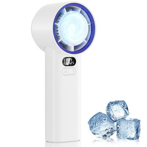 HandFan �n���f�B�t�@�� ��p�v���[�g 5200mAh��e�� �g�ѐ�@ ���^ 100�i�K���͒��� �莝����@ �ő�20���ԓ��� LED�f�B�X�v���C Type-c �[�d�� �g�ѕ֗� �M���Ǒ΍� �ԉΑ��K�p