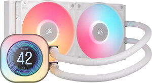 CORSAIR iCUE LINK TITAN 240���W�G�[�^�[ RX ARGB�P�[�X�t�@���t�� LCD�X�N���[���t ���⎮CPU�N�[���[ �z���C�g CW-9061025-WW