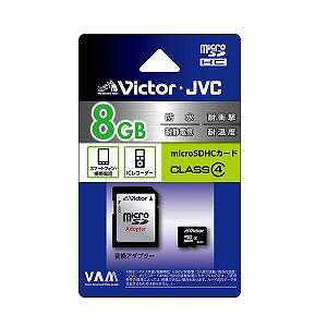 �r�N�^�[ microSDHC�������J�[�h 8GB Class4 V-MCSD8CL4