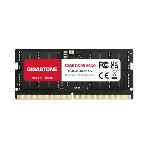 �y������ DDR5�zGIGASTONE 32GBx1�� (32GB Kit) DDR5 5600MHz PC5-44800 CL46-46-46-90 1.V SODIMM 262 �s�� �A���o�b�t�@�[�h �� ECC �m�[�g�p�\�R���p �����\ ���������W