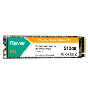 SSD �����^ PCIe Gen3x4 M.2 NVMe 2280 3300MB/s 3D NAND Raver RE3 ���[�J�[