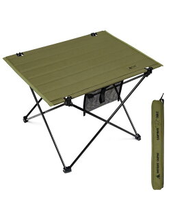 OneTigris CAMPMATE �L�����v�e�[�u�� �A���~��̌^�t���[�� �܂肽���ݎ� �|���G�X�e�����V�� �g���ȒP �ω׏d30kg �����^�ѕ֗� �����ȒP ���[�o�b�O�t�� 57 x 42 x 39.5 cm