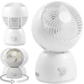 サーキュレーター 360度 12畳 【 風量3段階 ターボモード 】 左右 首振り 角度調節 分解 洗える 扇風機 静音 小型 卓上 コンパクト