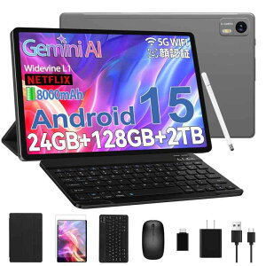 �y9�_�Z�b�g�Ńh�^�u���b�g10�C���` �zAndroid 15 �^�u���b�gWiFi ���f��24GB+64GB+2TB�g���A5G/2.4GWiFi 8�R�ACPU�A8000mAh�o�b�e���[ 13MP+8MP �f���A���J���� BT5.2/ GPS/GMS,PSE