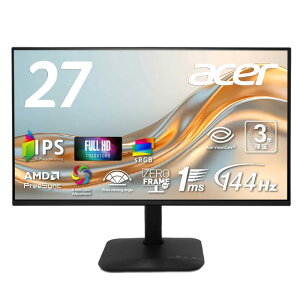 Acer ���j�^�[ 27�C���` IPS �t��HD 144Hz 1ms(VRB) ����� sRGB 99% AMD FreeSync �u���[���C�g�ጸ �X�s�[�J�[���� �[���t���[�� HDMI 1.4 �~�jD-Sub 15�s�� 6���J���[ �X�^���_�[�h (�p
