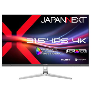 JAPANNEXT 31.5�C���` IPS�p�l������ 4K(3840×2160)�𑜓x �t�����j�^�[ JN-iB315U HDMI DP sRGB:100% DCI-P3:96% Adobe RGB:90% HDR400���� �R���g���X�g�� 2000: