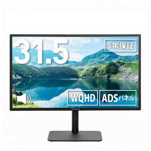 �v�����X�g�� ���j�^�[ 31.5�C���` WQHD���C�h �L����pADS�p�l�� �u���[���C�g�y�� HDMIx1 DisplayPortx1 �I�[�f�B�I�o��x1 �X�s�[�J�[���� �u���b�N PTF-B321QS-BK