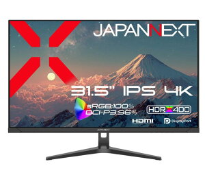 JAPANNEXT 31.5�C���` IPS�p�l������ 4K(3840x2160)�𑜓x �t�����j�^�[ JN-IPS315U HDMI DP sRGB:100% DCI-P3:96% HDR400���� �y�z