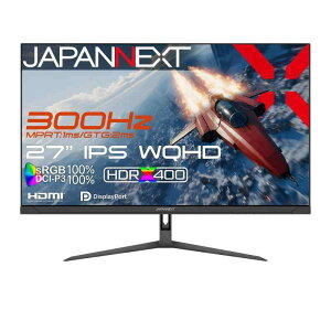 27�C���` IPS�p�l������ 300Hz/1ms(MPRT)�Ή� WQHD(2560x1440)�𑜓x �Q�[�~���O���j�^�[ JN-i27G300Q HDMI DP sRGB:100% DCI-P3:100% HDR400���� PS5 WQHD:120H