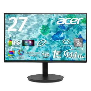 Acer VERO 27�C���` �t��HD IPS ����� �G���S�X�^���h 144Hz 1ms(VRB) sRGB 99% �u���[���C�g�V�[���h�v�� HDMI 1.4 DisplayPort v1.2 �~�jD-Sub 15�s�� �X�s�[�J�[ �w�b�h�t�H���[�q