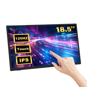 GeeekPi 18.5�C���` 1920x1080 �Ód�e�ʎ��^�b�`�X�N���[�� 100-120Hz IPS�f�B�X�v���C �|�[�^�u���X�N���[�����j�^�[�ARaspberry Pi 5/4B/3B/3B+�̃C���X�g�[�����T�|�[�g