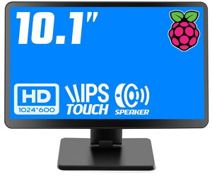 Raspberry Pi�p���j�^�[ KOGODA �P�[�X�t�� IPS�p�l�� 1024X600 �^�b�`���j�^�[ 178°�S���� ���o�C�����j�^�[ �X�s�[�J�[���� ���^���j�^�[ ���b�v�g�b�v/PC/Raspberry Pi 4/3/2/1 PS4/5�K�p D