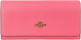 COACH 長財布 58307-B4NOG　コーチ　二つ折り 大容量WALLET 　レディース レザー　ピンク　定期入れ付　小銭入れ プレゼント 誕生日 並行輸入品 ミニ財布　　プレゼント　記念日　アニバーサリー