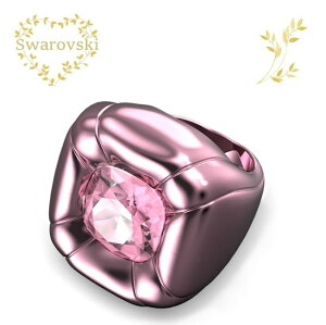 SWAROVSKI リング 5609723 スワロフスキー アクセサリー Dulcis リング クッションカット, ピンク 58サイズ 16号(18.1mm) クリスタル  ピンク プレゼント 誕生日 記念日 アニバーサ