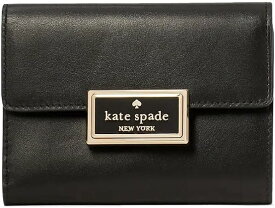 ケイトスペード 二つ折り財布KA599 001 レザー ブラック ホワイト レディース kate spade