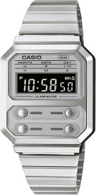 カシオ 腕時計 メンズ グレー シルバー A100WE-7B CASIO