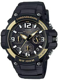 CASIO 腕時計　MCW-100H-9A2 クロノグラフ ブラック×ゴールド 海外モデル 男性用 腕時計 メンズ ウォッチ 並行輸入品　 　クオーツ 　スポーティ　ビジネス　防水　記念日　プレゼント