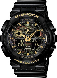 CASIO �r���v�@GA-100CF-1A9�@ G-SHOCK �@�����Y �C�O���f���@ Camouflage Dial Series �u���b�N�S�[���h�@�A�i�f�W�@���s�A���i�@ �@�N�I�[�c �@�X�|�[�e�B�@�r�W�l�X�@�h���@�L�O���@�v���[���g