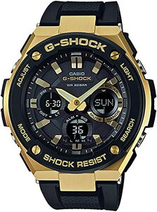 CASIO �r���v�@ GST-S100G-1A�@G-SHOCK �@�W�[�V���b�N�@�C�O���f���@G�X�`�[�� G-STEEL�@�u���b�N�@�S�[���h�@ ���s�A���i�@ �A�i�f�W �@�N�I�[�c �@�X�|�[�e�B�@�r�W�l�X�@�h���@�L�O���@�v���[��
