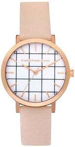 Christian Paul�@�r���v�@���f�B�[�X ���[�Y�S�[���h �z���C�g �@ 43mm�@GWR4314 WHITE peach ���U�[�x���g�@�V���v�����v �y�A�E�H�b�` ���s�A���i �v���[���g�@�L�O���@�X�e�����X�X�`�[���@�s���N