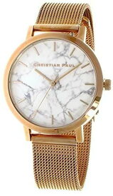 Christian Paul　腕時計　レディース ローズゴールド ホワイト マーブル　 35mm　MWR3519　WHITEHAVEN BONDI MARBLE MESH　ゴールドベルト　シンプル時計 ペアウォッチ 並行輸入品 プレゼント　記念日