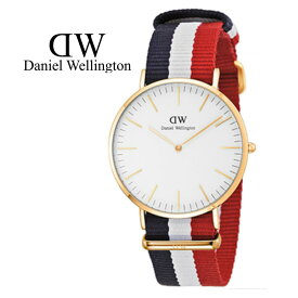 Daniel Wellington 腕時計　DW00100003　ダニエルウェリントン メンズ レディース 並行輸入品　 北欧　ネイビー ホワイト　レッド　アナログ　40mm　スポーティ ビジネス　ユニセックス　記念日　プレゼント