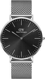 ダニエルウェリントン 腕時計 メンズ CLASSIC MESH ONYX ブラック シルバー DW00100629 Daniel Wellington