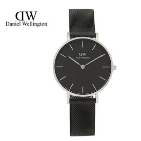 Daniel Wellington 腕時計　DW00600202　ダニエルウェリントン メンズ レディースウォッチ 　 北欧　32mm　ブラックフェイス　　シルバーケース　ブラックベルト　アナログ　スポーティ ビジネス　ユニセックス　記念日　プレゼント　並行輸入品
