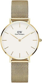 Daniel Wellington 腕時計　DW00100346　ダニエルウェリントン メンズ レディースウォッチ 　 北欧　Petite Evergold エバーゴールドホワイト 36mm 　ゴールドメッシュベルト　アナログ　スポーティ ビジネス　ユニセックス　記念日　プレゼント　並行輸入品