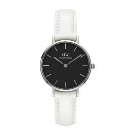 Daniel Wellington 腕時計　DW00100286 ダニエルウェリントン Classic Petite Bondi　メンズ レディース 並行輸入品　 北欧　28mm　ブラックフェイス　シルバーケース　ホワイトレザーベルト　アナログ　スポーティ ビジネス　ユニセックス　記念日　プレゼント