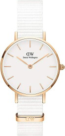 Daniel Wellington 腕時計　DW00100313　ダニエルウェリントン PETITE DOVER　メンズ レディース 並行輸入品　 北欧　28mm　ホワイトフェイス　　ローズゴールドケース　ホワイトナイロンベルト　アナログ　スポーティ ビジネス　ユニセックス　記念日　プレゼント