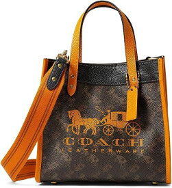 COACH ショルダーバッグ C8456-B4TXL　コーチ　2way ミニバッグ　ハンドバッグ　 ブラウン　オレンジ　馬と馬車 馬車バッジ コーティング キャンバス フィールドトート 22 トリュフ パイヤ レディース　並行輸入品 ブランド　通勤　通学