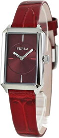 FURLA 腕時計 R4251104504　フルラ　DIANA ダイアナ　BURGUNDY バーガンディー　長方形　クォーツ　シルバーケース　レッドベルト　レディース 並行輸入品　プレゼント　記念日