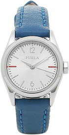 FURLA 腕時計　R4251101506　フルラ　レディース EVA エヴァ 25mm　 クォーツ ホワイト　ブルーレザーベルト 　シルバーケース　並行輸入品　プレゼント　記念日