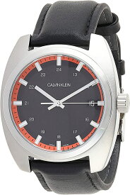 CALVIN KLEIN 腕時計　K8W311C1　カルバンクライン　Achieve(アチーブ) 　43mm　メンズ　クオーツ 　シルバー ブラック　 レザーベルト　アナログ　スポーティ ビジネス プレゼント　記念日　並行輸入品
